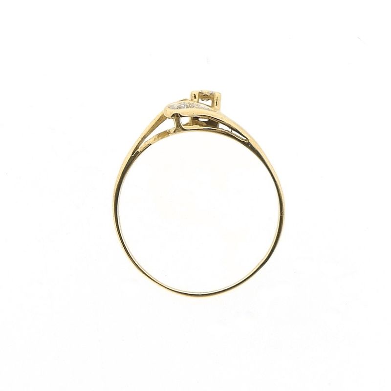 Image 6 of Gold ring with diamond; 0.01 ct. | Toi et moi