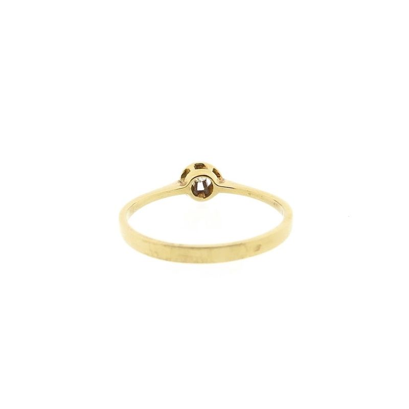 Image 4 of Gold solitaire ring with diamond; 0.02 ct.
