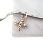 Image 2 of Pandora Moments dangle charm; Rose gold plated; Dragonfly