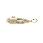 Afbeelding 6 van 9 Karaat hanger met barokparel en diamanten; 0,05 ct.