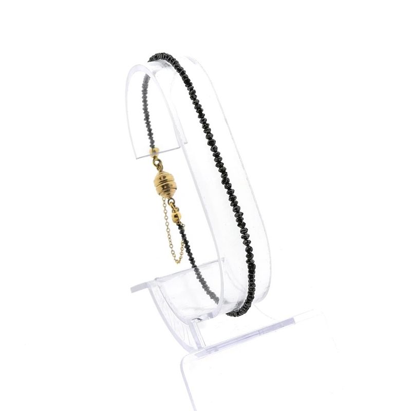 Image 1 of 9 crt. Black diamond bracelet | 20 cm