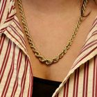 Image 7 of Twisted Gold Link Necklace; 14 Karat; 51.5 cm