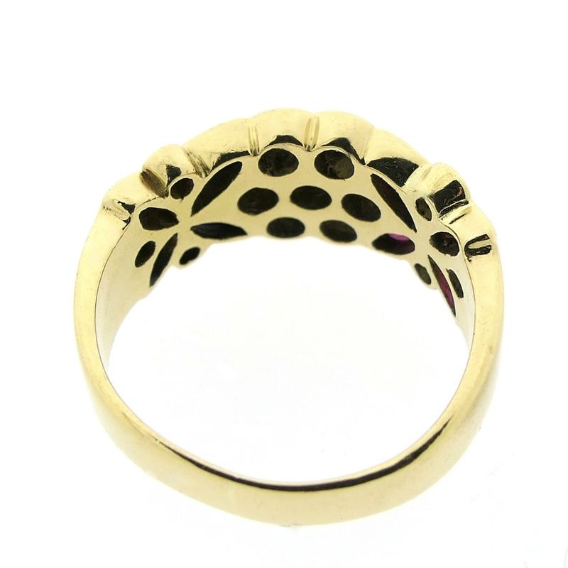 Image 5 of 18K Gold Ring with Diamond, Sapphire, and Ruby | 0.46 ct.