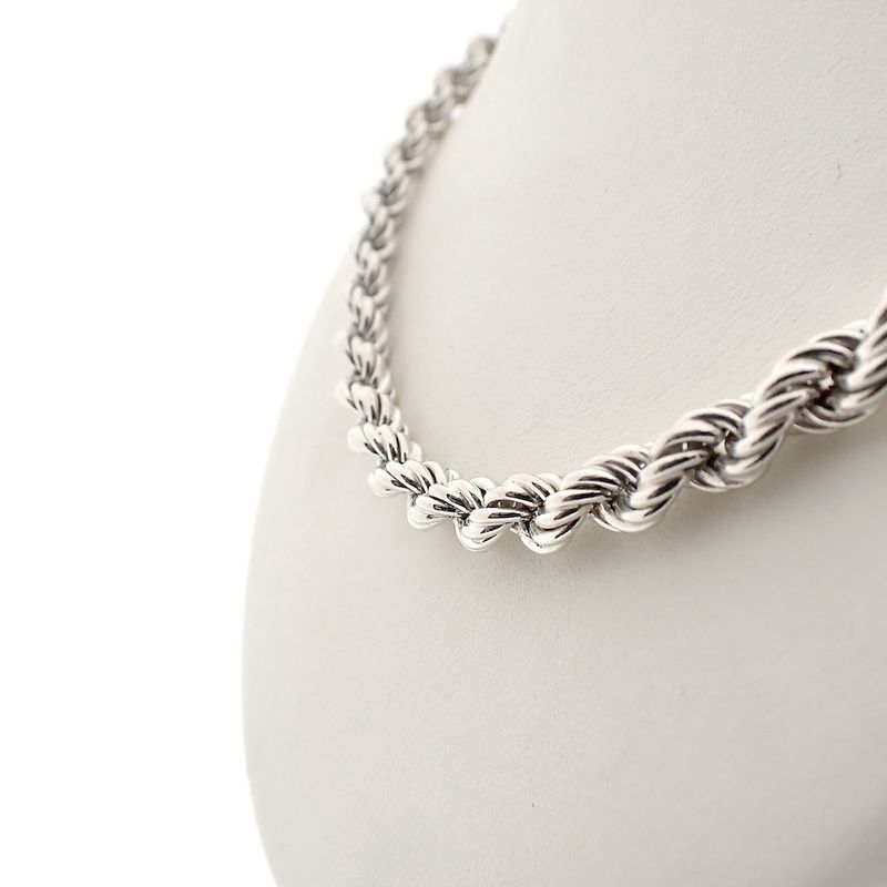 Image 6 of Silver twisted link chain | 42.5 cm