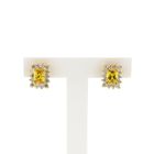 Afbeelding 1 van Gouden oorbellen met gele en witte zirconia