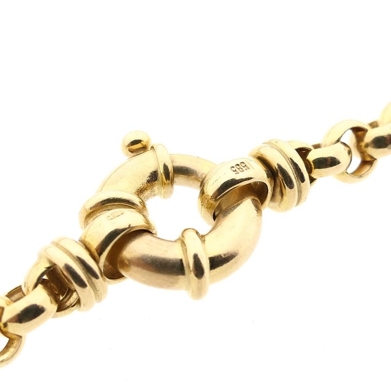 Image 4 of Gold Jasseron Necklace; 14 Karat; 46 cm