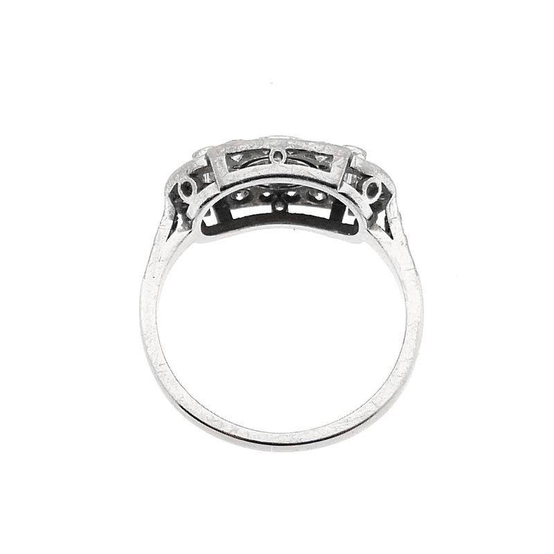 Image 3 of White gold Art Deco ring with diamond; 0.65 ct.