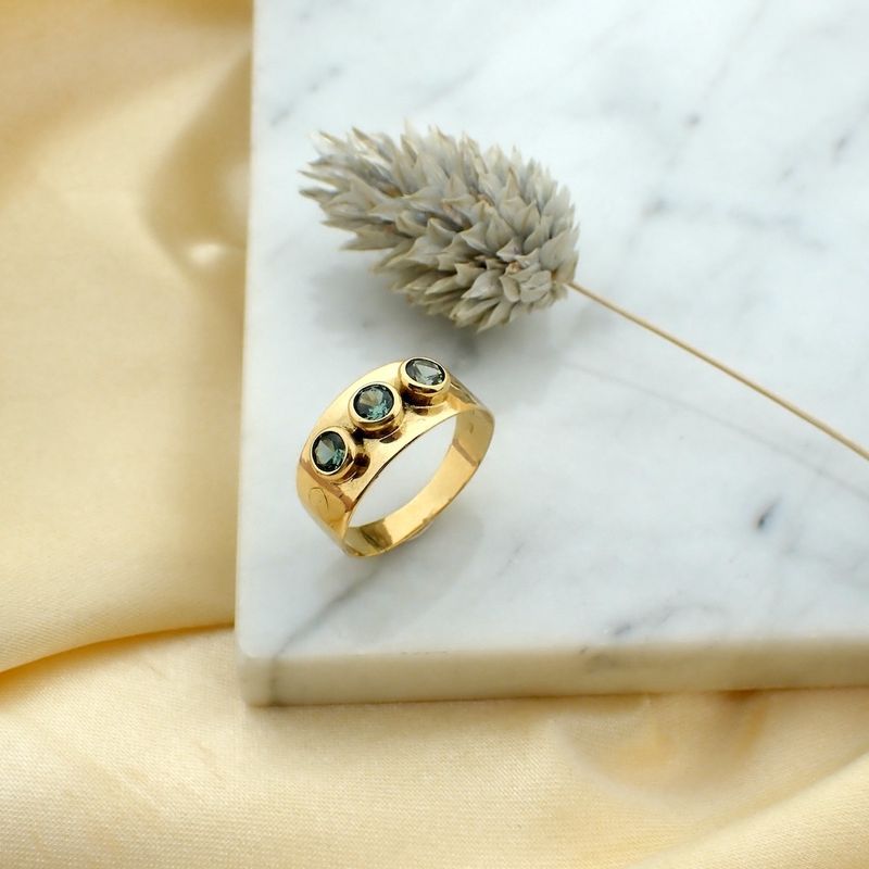 Image 2 of Gold ring with tourmaline