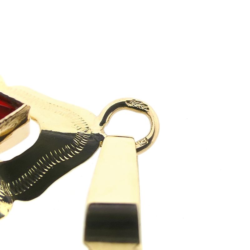 Image 9 of Vintage gold pendant with carnelian