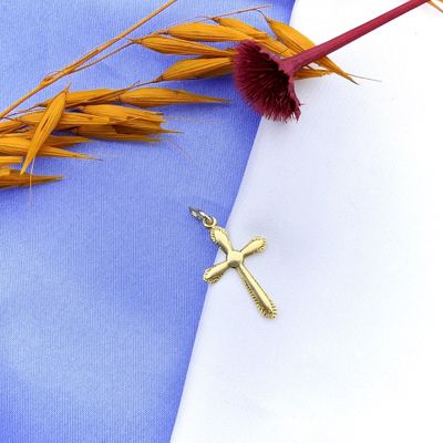 Image 2 of Gold pendant of a cross