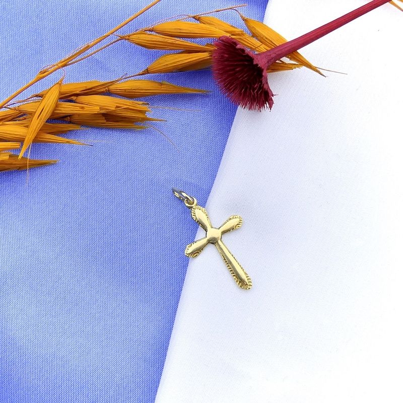 Image 2 of Gold pendant of a cross