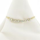 Image 1 of Gold cobra link bracelet with opal and diamond; 0.24 ct. | 17 cm