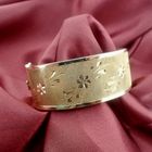 Image 9 of Vintage gold slave bracelet with engravings.