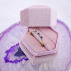 Image 2 of Gold ring with sapphire and diamond; 0.12 ct. | Diamonde