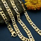 Image 2 of Two-tone gold navy link necklace; Men's | 71.5 cm