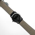 Image 8 of Movado Museum Classic; Steel women's watch with black dial and leather strap; 0607220