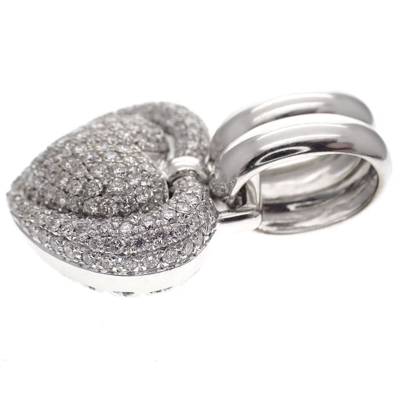 Image 8 of 18-karat white gold heart pendant; Chimento | 3.24 ct. diamond