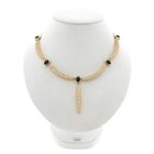 Image 1 of Golden Cardano Link Necklace with Sapphires and Diamonds; 8.47 ct.