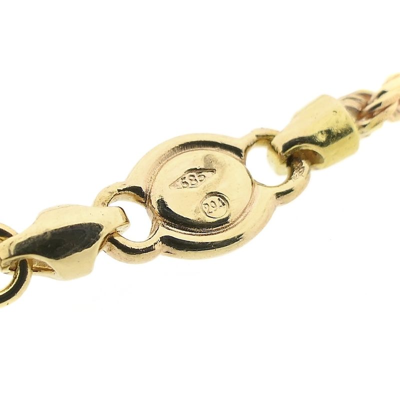 Image 3 of Two-tone gold Figarope necklace; Cento group