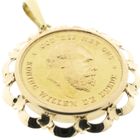 Image 2 of Gold pendant of 10 guilder coin with King William III