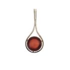 Image 1 of Silver pendant with red glass