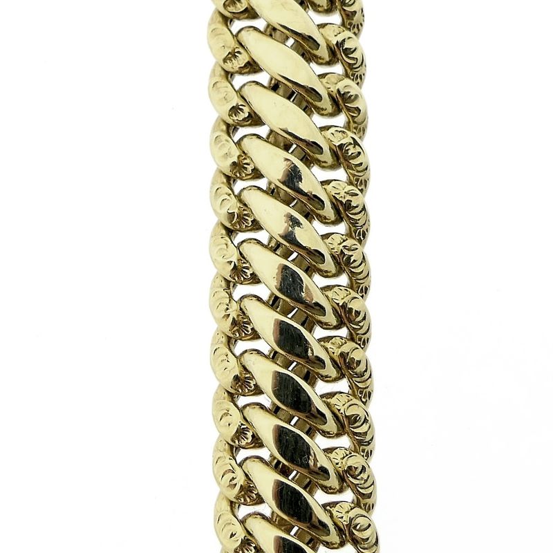 Image 5 of Gold French gourmet link bracelet | 20 cm