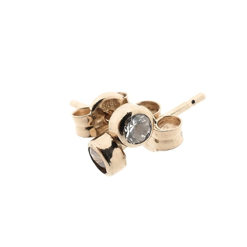 Image 5 of Rose gold stud earrings with zirconia | Blush