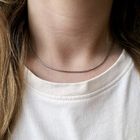 Image 6 of White gold snake link chain | 40 cm