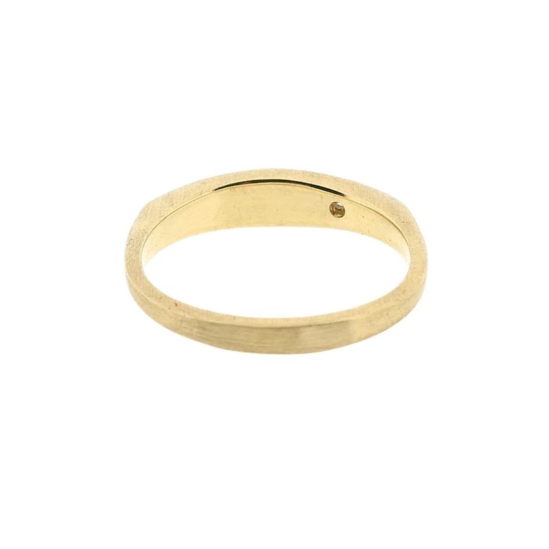 Image 6 of Golden men's pinky ring set with diamond; 0.02 ct.