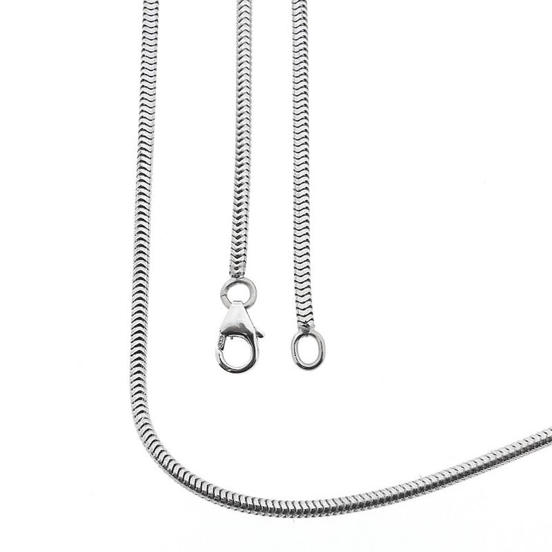 Image 1 of White gold snake link chain