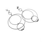 Image 2 of Silver earrings with rings | Ø 44 mm