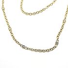 Image 6 of Gold anchor link chain with diamonds; 0.15 ct.
