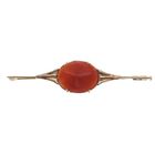 Image 1 of Antique gold brooch with carnelian