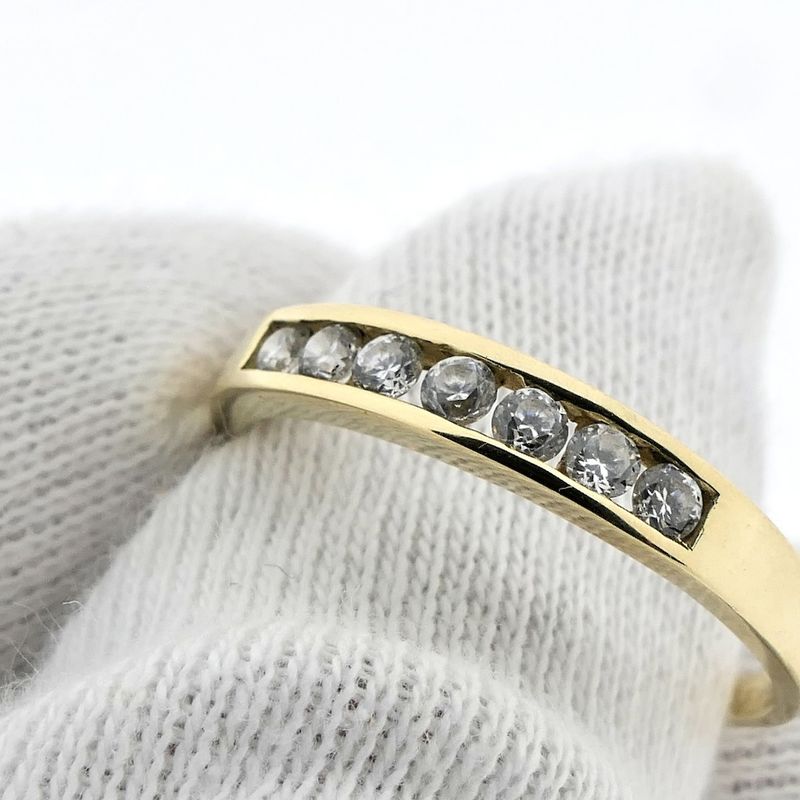 Image 3 of Gold ring/sliding ring with zirconia