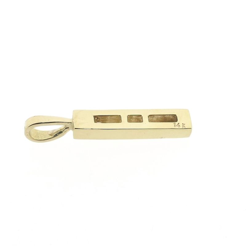 Image 5 of Gold minimalist pendant with zirconia