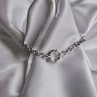 Image 7 of Silver jasseron link bracelet | 19 cm
