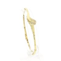 Gold bar link bracelet with zirconia