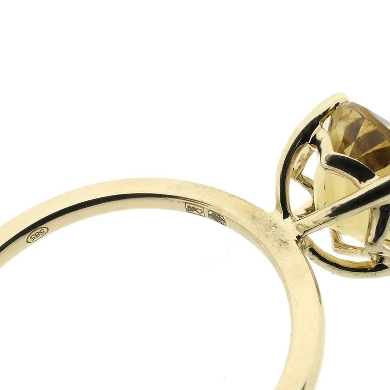 Image 5 of Gold solitaire ring with citrine