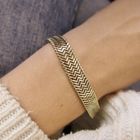 Image 8 of Two-tone gold zigzag link bracelet