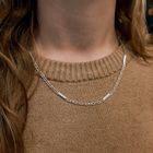 Image 4 of Two-tone gold navy link necklace | 51 cm