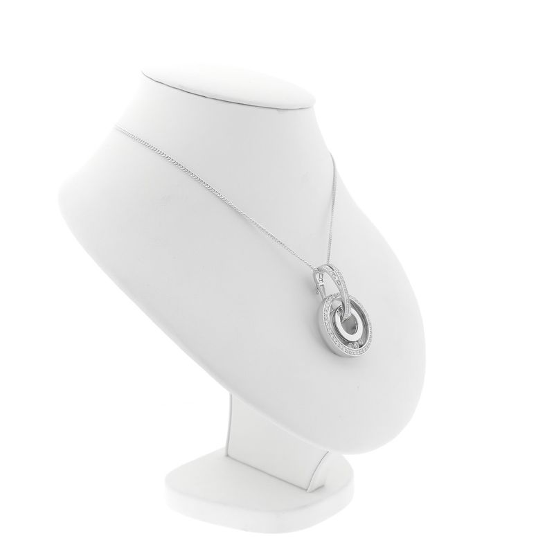 Image 9 of White gold pendant with diamonds