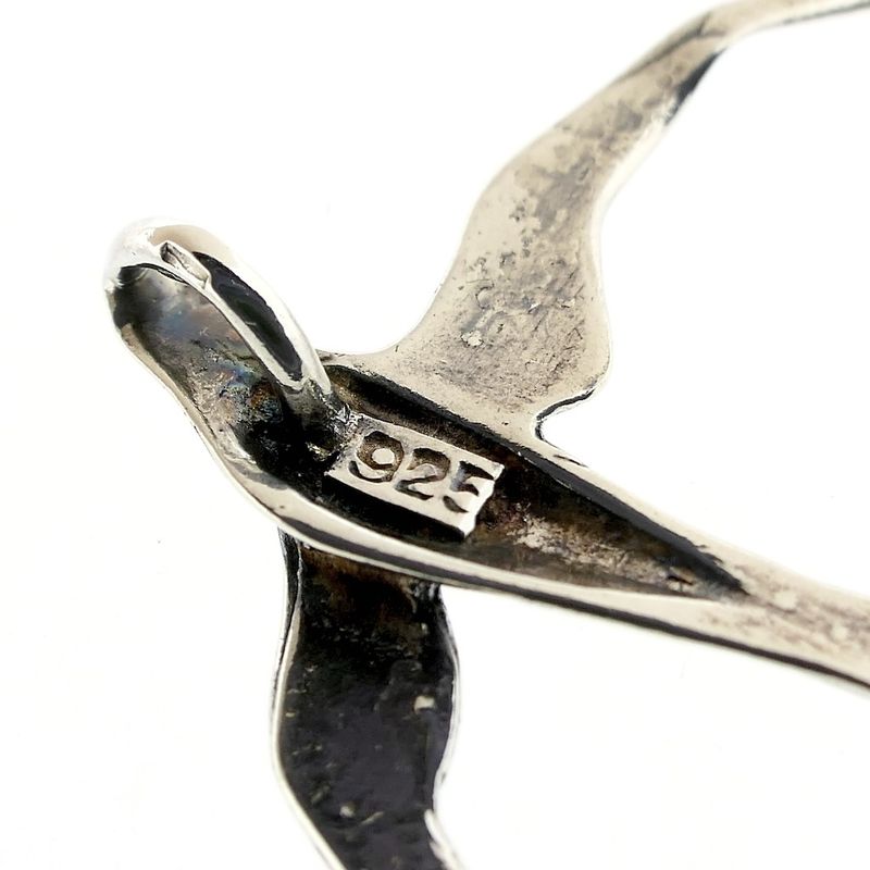 Image 6 of Silver pendant of a swallow