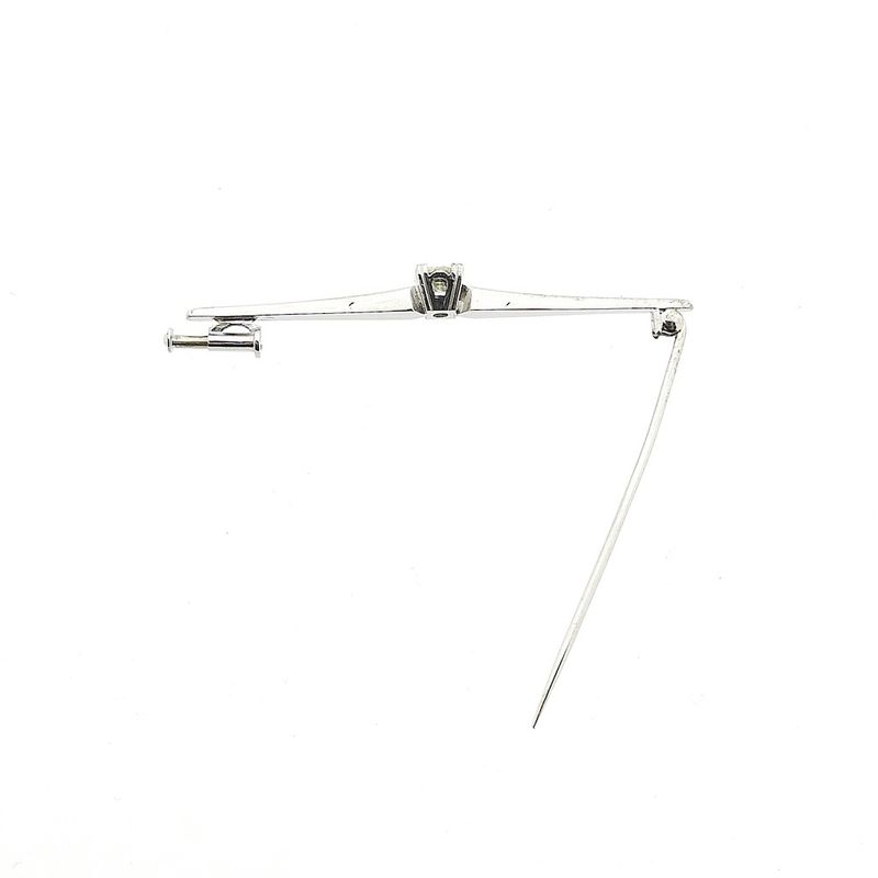Image 7 of White gold brooch with diamond