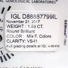 Image 4 of 13 loose diamonds in IGL seal; 1.59 carat VS/I