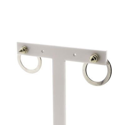 Image 2 of White gold earrings; BVLGARI lookalike