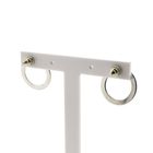 Image 2 of White gold earrings; BVLGARI lookalike