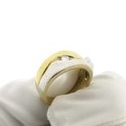 Image 7 of Two-tone gold ring with 0.08 ct diamond.