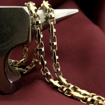 Two-tone gold fantasy link chain Image 2 of Two-tone gold fantasy link chain