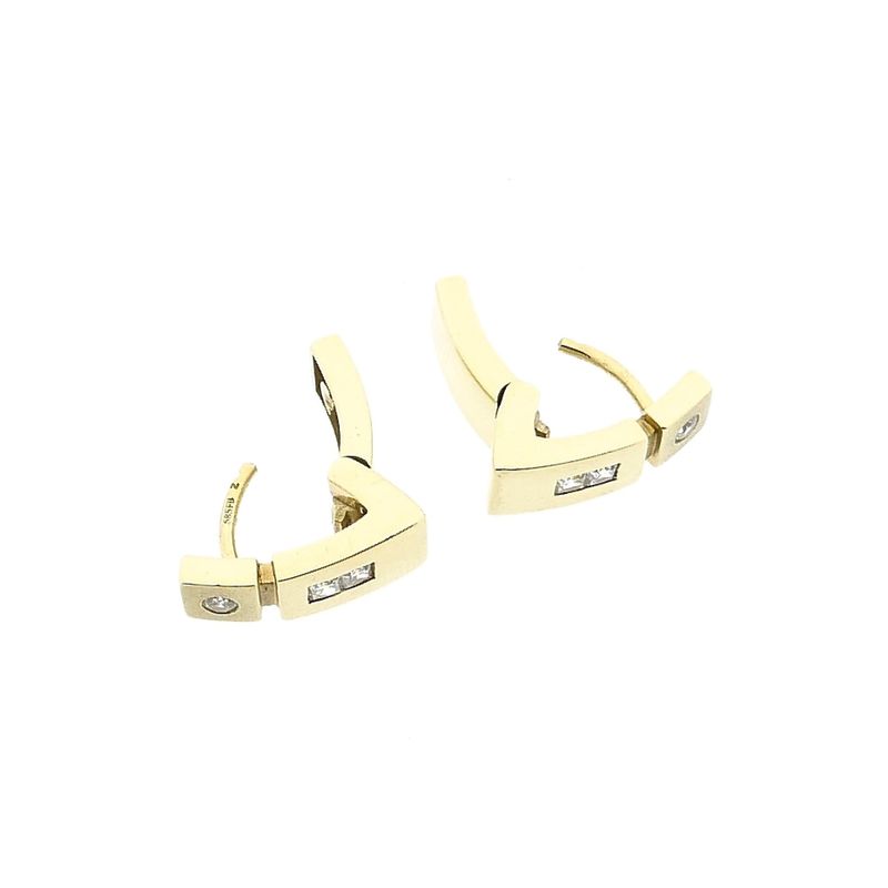 Image 6 of 14 Karat Gold Earrings with Zirconia