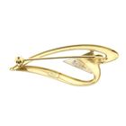 Image 4 of Gold abstract brooch with diamond 0.005 ct.